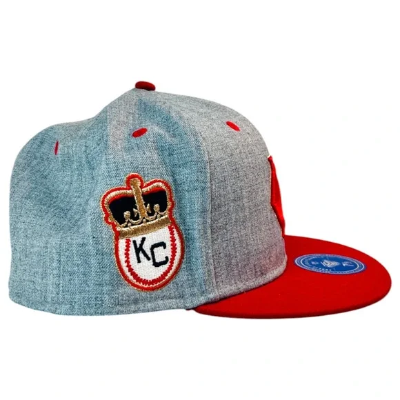 Negro League Fitted Hat 7 3/8 Kansas City Monarchs Ebbets Field Flannel Baseball - Picture 5 of 11